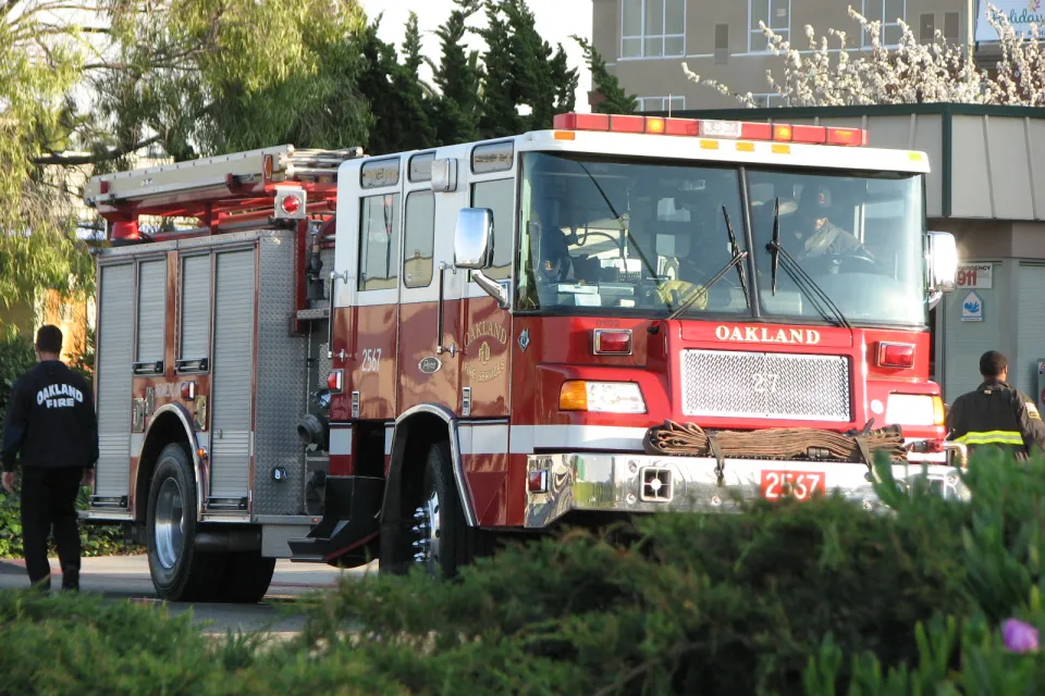 Oakland fire truck
